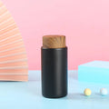 Cute Leak-Proof Stainless Steel Thermos Mug Mini 260ml Vacuum Insulated Cup Wood Grain Lid Portable Thermal Water Bottle Office