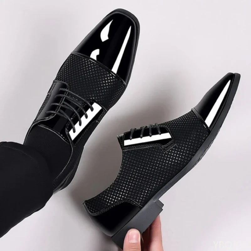 Large Size Fashionable Men's Office Formal Shoes, Low Cut Daily Comfortable Pointed Multifunctional Men's Wedding Shoes 2026