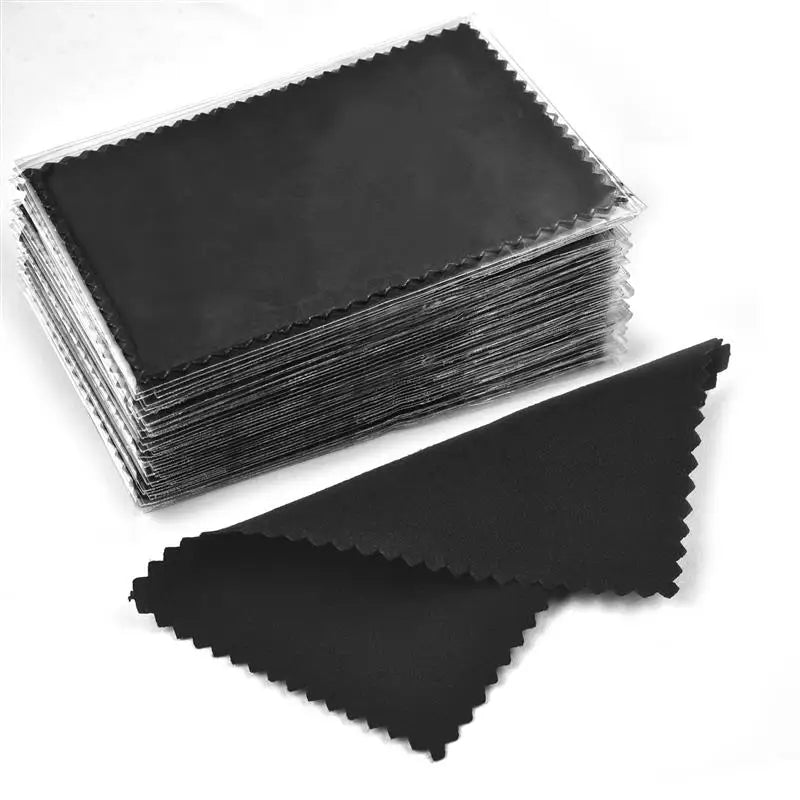 10pcs/50pcs Sterling Silver Polishing Cloth Set Jewelry Cleaning Cloths Soft Wipe Wiping Cloth Keep Jewelry Shining Tools