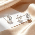 0.5ct D Color Moissanite S925 Silver Four Claw Minimalist Stud Earrings GBA Certified Women's Jewelry Girl - Visuel 2 | SAMAG