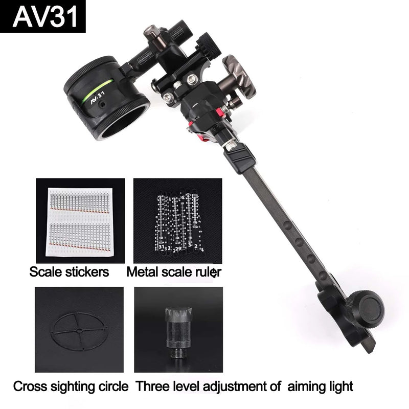 Single Pin Compound Bow Sight, Aluminum Alloy Long | SAMAG