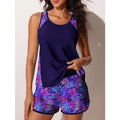 Strappy Tankini Set Two Pieces Women Printed Swimsuit | SAMAG