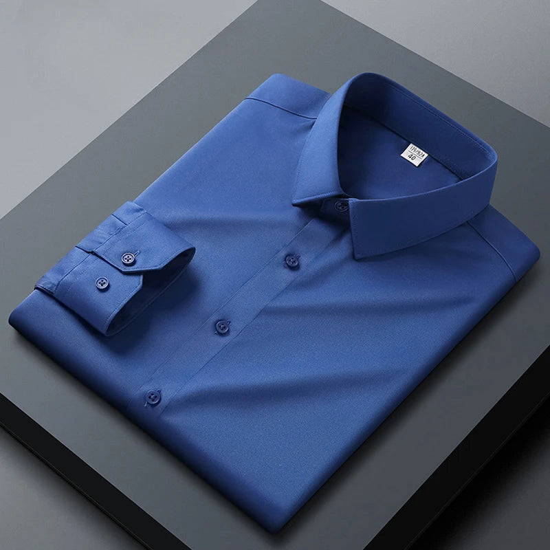 Long sleeved shirt for men's business casual orange | SAMAG