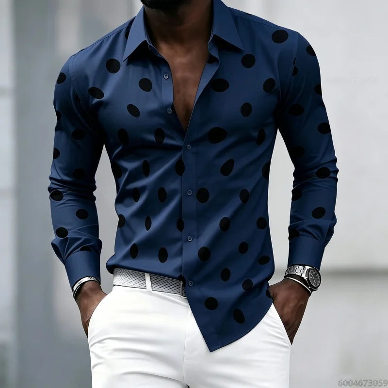 Men's shirt with polka dot print, trendy and personalized | SAMAG