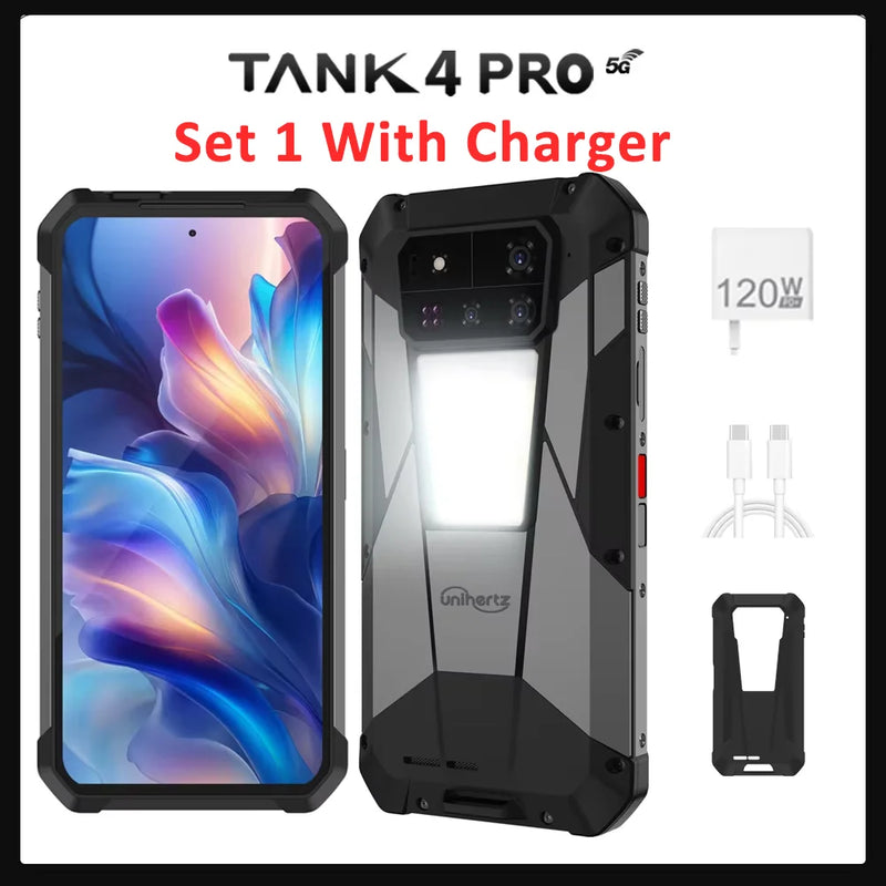 【World premiere】Unihertz by 8849 Tank 4 pro Smartphone 5G with 720P Projector Dimensity 8300 36GB+1TB Cellphone 3k AMOLED