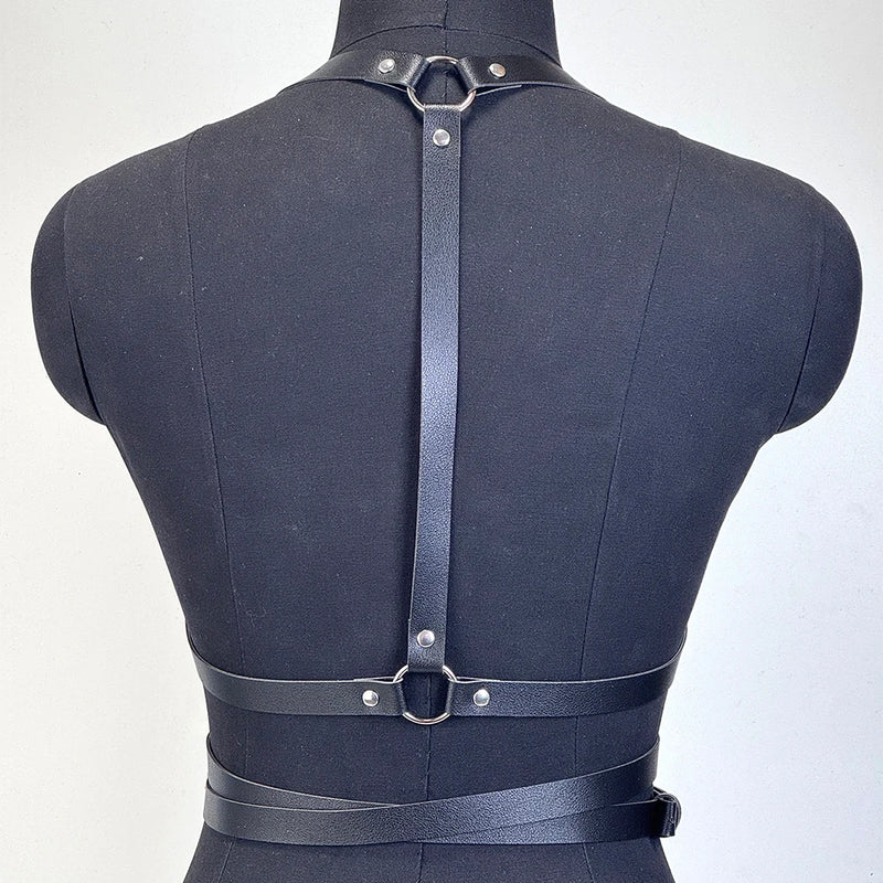 Women Punk Belt Fashion PU Leather Waist Belt Female Street Style Decoration Suspenders for Women Gothic Clothing Accessories