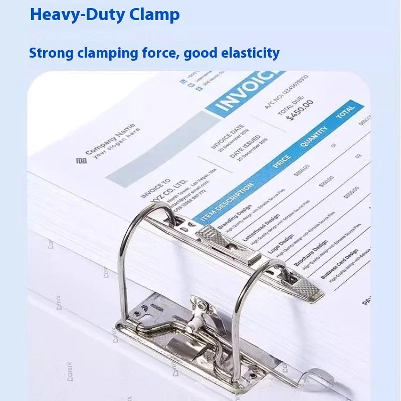 Lever Arch File A4 Folder Perforated Loose-leaf Folder Loose-leaf Book Data Book Double Hole Thickened Binders Desktop Organizer