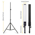 Photography Lighting Stick, LED Video Light Kit with Stand Dimmable Bi-color 3200-5500K for Live Streaming Portrait Vlog, 50W