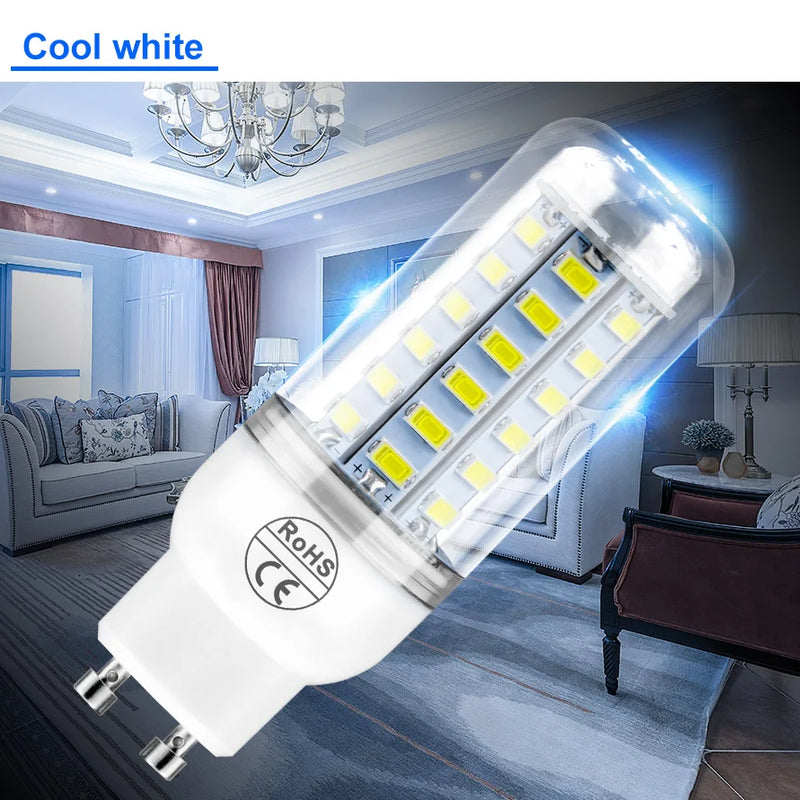 E27 LED Corn Bulb E14 Lamp GU10 Spotlight G9 Ceiling Chandeliers 220V Indoor Home Bedroom Living Room B22 Lights Cool/Warm White