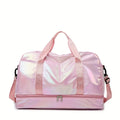 Large Capacity Holographic Travel Duffel Bag Lightweight Nylon Weekender Tote for Gym Sports Overnight Trips