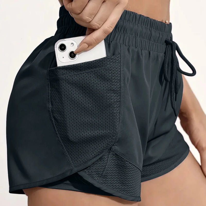 Women's Running Shorts, High Waisted Quick Dry Athletic - View 7 | SAMAG