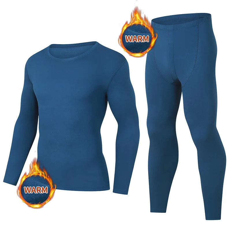 2/4-piece Set Of Autumn And Winter Men's Solid Color Classic Round Neck Warm Underwear Set Casual Mid Neck Bottom Top Warm Pants