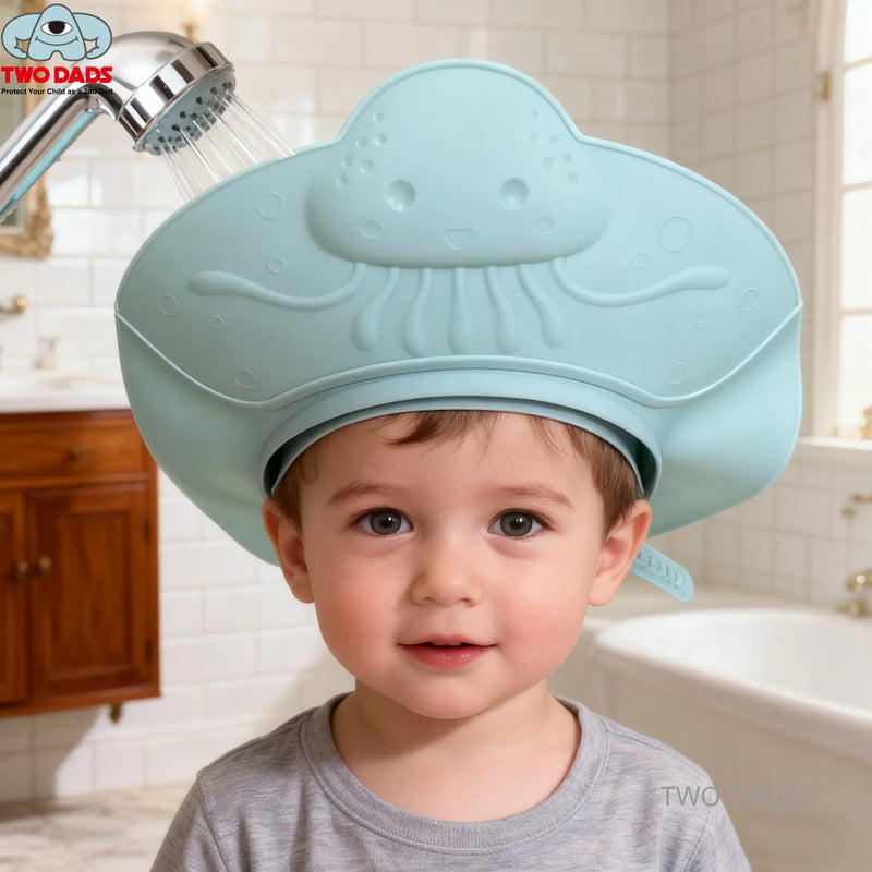 Baby Shower Soft Cap Adjustable Hair Wash Hat for Kids Ear Protection Safe Children Shampoo Bathing Shower Protect Head Cover