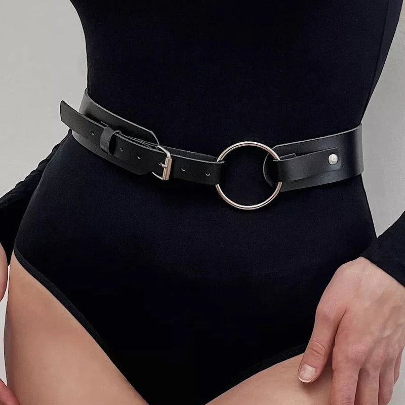 Women Fashion Pu Leather Harness Waist Belt Suspenders for Women Punk Decorative Waist Belt Straps Gothic Clothing Accessories