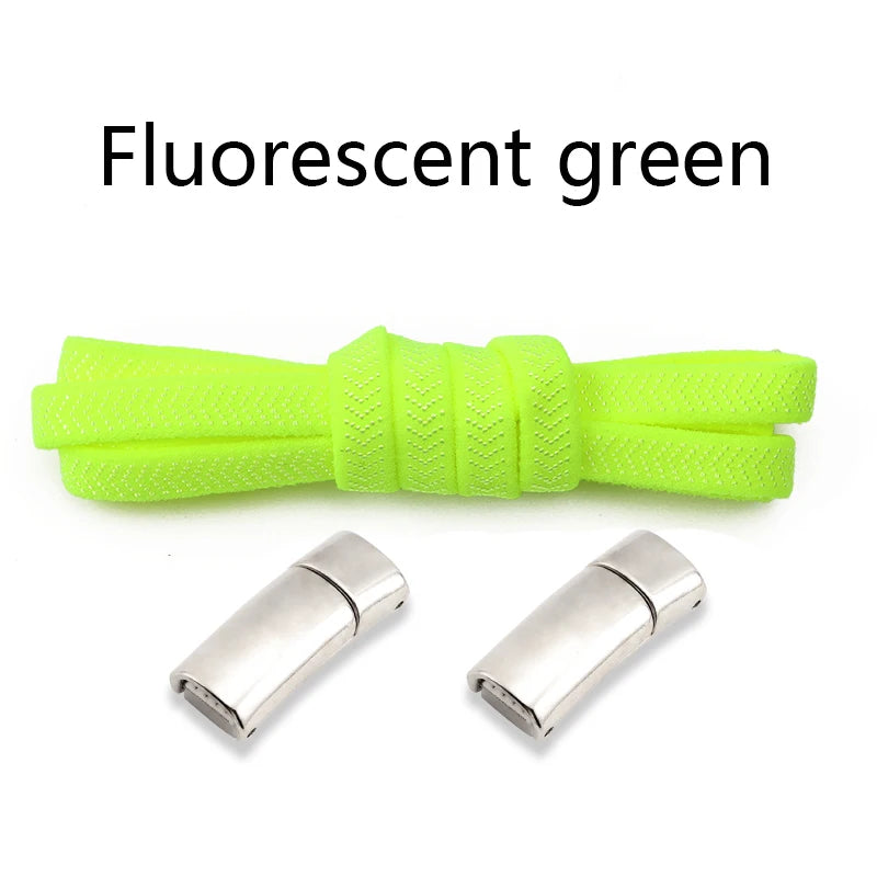 Metal Lock Magnetic Shoelaces Flat Sports Enthusiasts No Tie Shoe Laces Safe And Reliable Lazy Shoelace Rubber Band Shoestrings