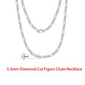Rinntin 925 Sterling Silver Italian 2.6/3.7/5.0mm Flat Mariner Chain Necklace for Women Men Fashion Neck Chain Jewelry SC78