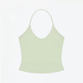 ANK Air Summer Top with Solid Color, Black and White Powder, Wide Shoulder Strap, I-Shaped Tank Top, Women's Sports, Daily Wear