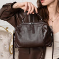 Women's Handbag 2026 New Top Grain Leather Boston Bag Unique Shoulder Crossbody Bag Vintage Commuting Versatile Handheld Tote