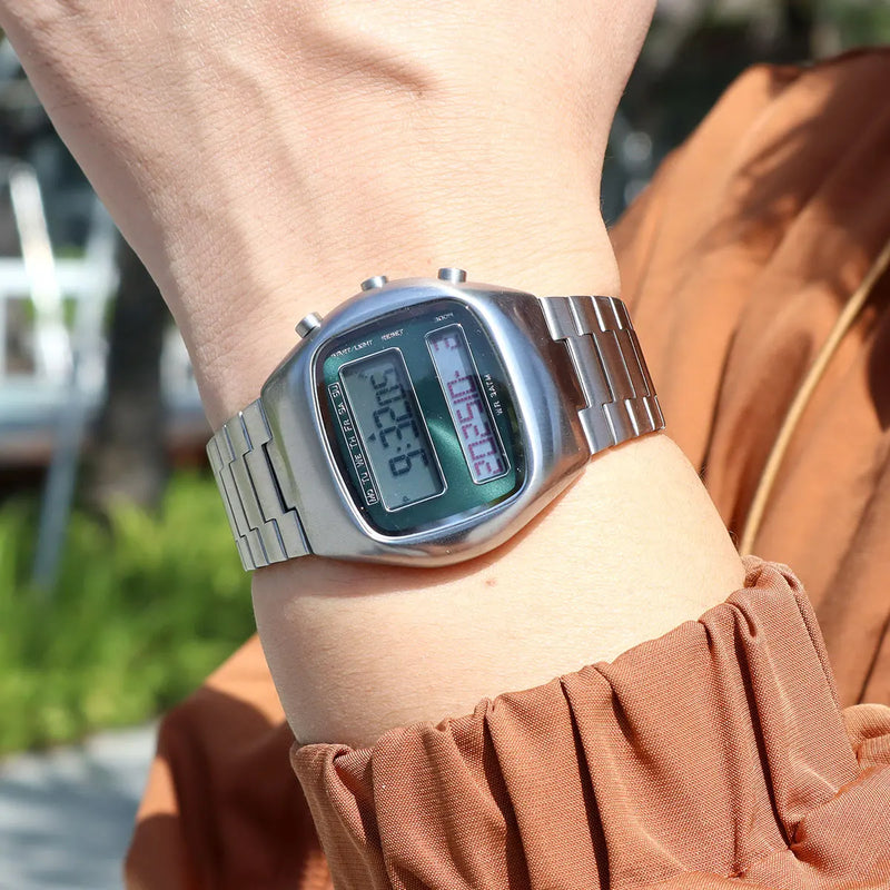 Fashion Electronic Watch for Men Dual - Screen with Luminous Backlight Year Month Date Week Unisex - Visuel 5 | SAMAG