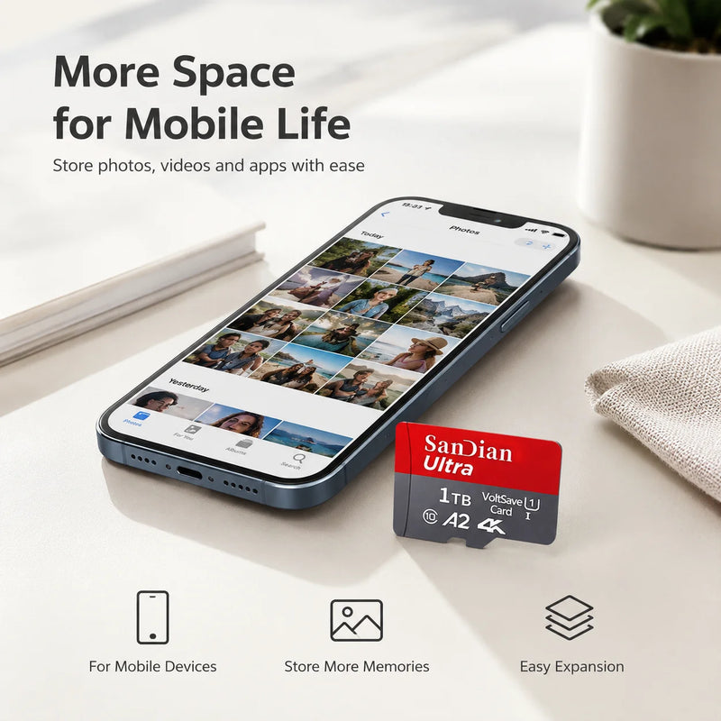 128GB 256GB Compact Micro TF/SD Memory Card Wide Compatibility SD Meomory Cards for Laptop PC Electronic Reader