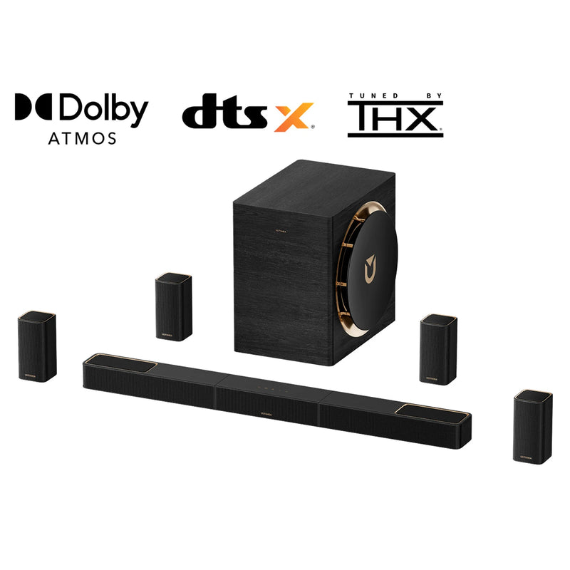 ULTIMEA Skywave X100 9.1.6CH Dolby Atmos&DTS:X Soundbar, 1500W Home Theater with 10'' Wireless Subwoofer, 8K HDR Pass-Through