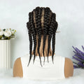 14Inch Synthetic Full Lace Braided Wigs Cornrow Braids with Baby Hair Lace Frontal Handmade Twisted Braids Wigs for Black Women