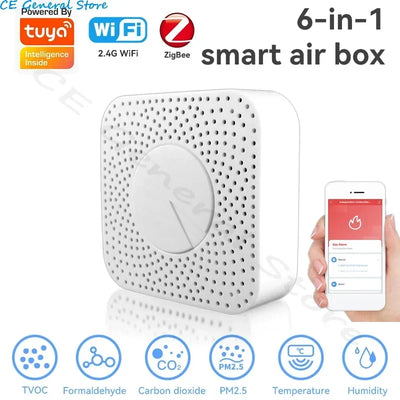 Tuya Wifi/Zigbee Smart Home Air Quality Sensor CO2 VOC | SAMAG