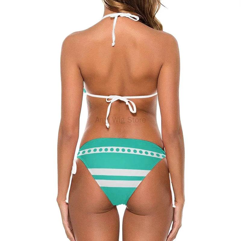 Anime Printing Swimsuit Bikini Nami Cosplay Costume Women Sexy Micro Bikini Kawaiii Japanese Cute Anime Lingerie Set Bra Thong