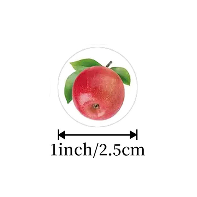 100-500pcs Fruit Stickers Cute Gift Box Thank you Stickers Packaging Decoration Adhesive Lables Stationery Sticker