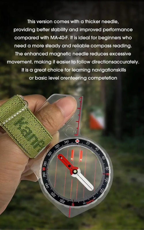KANPAS Basic and Beginner's Orienteering thumb compass, Orienteering Primary Compass, MA-40-FS, Durable Sport Compass