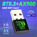 900Mbps WiFI 6 USB Adapter Bluetooth 5.3 Wireless Network Card Dual Band Driver Free Dongle for Win 10 11 PC | SAMAG