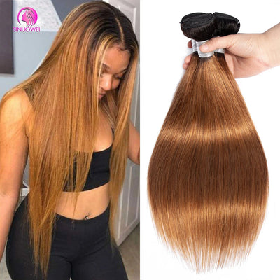 1B/30 Ombre Bone Straight Human Hair Bundles Brazilian | SAMAG