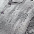 2025 New Spring/Summer Men's Pajama Set 100% Cotton Thin Short Sleeve Pants Large Size Checkered Home Furnishing Set
