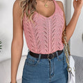 Spring Summer Knitted Tops for Women Elegant Solid Color - View 10 | SAMAG