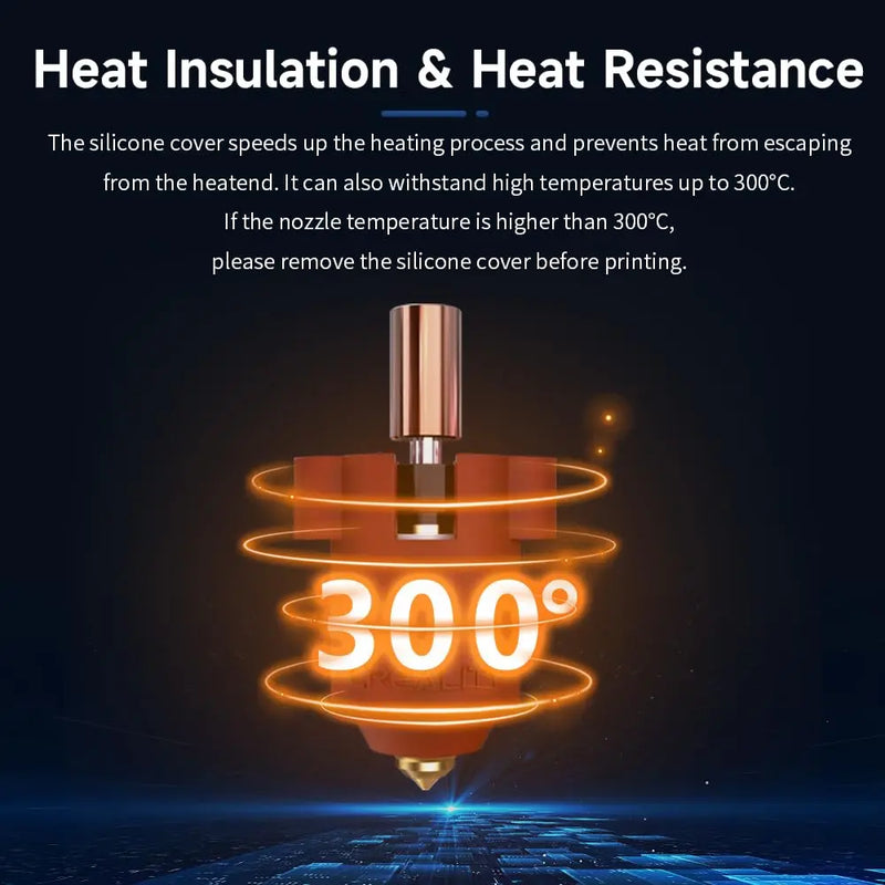 Creality K1C Silicone Sock Ender 3 V3 Silicone Cover Hotend Heat Insulation Case Cover for Ender3 V3 Plus/Ender3 V3 KE/K1C/K1 Ma