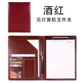 2026 A4 PU Leather Business Padfolio Organizer Case Vintage Binder Business Manager Document Pads Office File Folder