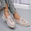 New Lefu Shoes Women's Soft Leather Retro Lazy Man Step on Thick Sole Flat Bottom Comfortable Single Shoe Shoes for Women