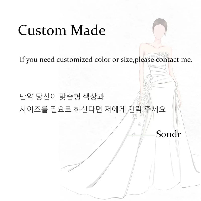 Sondr Customized Elegant Taffeta Pleats Korean Wedding - View 7 | SAMAG