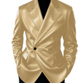 Men's Leather Blazer Slim Fit Faux Suit Jacket Formal - View 23 | SAMAG