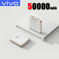 VIVO 50000mAh Power Bank 120W Super Fast Charging Powerbank 4-in-1 Built-in Cables Portable PowerBank for iPhone Samsung Huawei