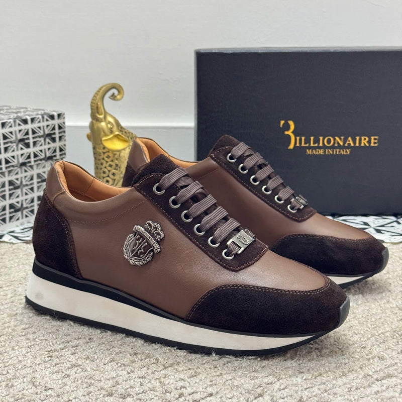 BILLIONAIRE BLSK CPRT Shoes Cowhide 2025 new embroidery fashion quality comfort motion Men‘s European size 39-45 Black Shoes