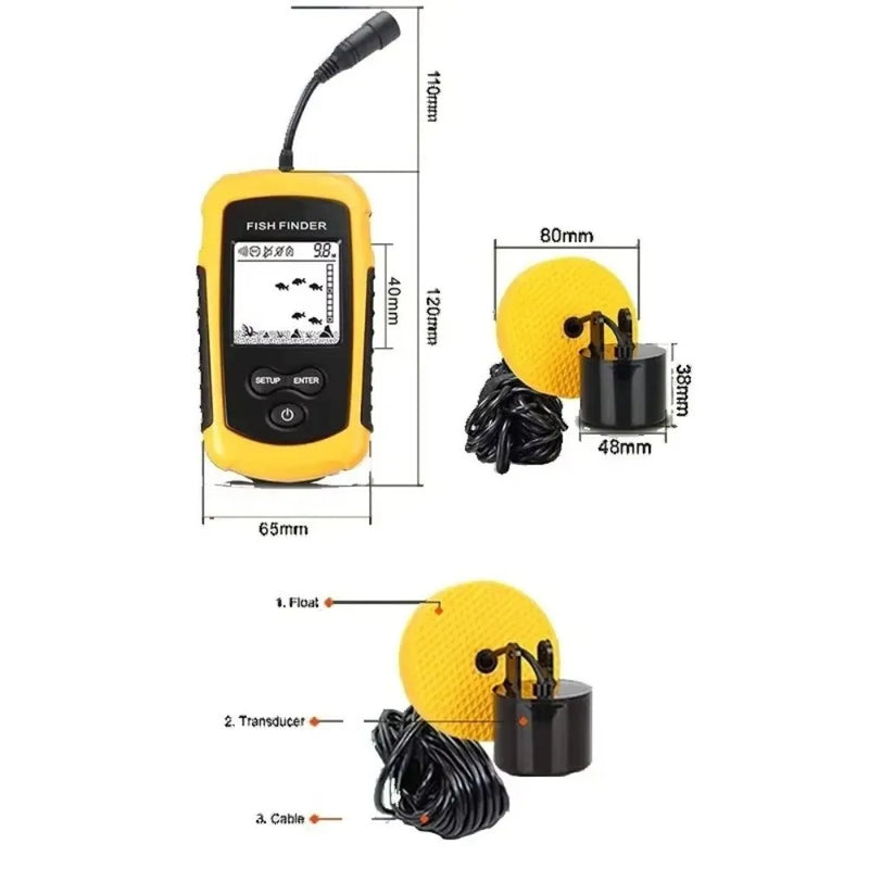 Handheld Portable Fish Finder LCD Screen Castable | SAMAG