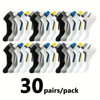 5/10/20/30pairs Simple Stripe Pattern Liner Anklets Socks | SAMAG