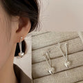 VENTFILLE 925 Sterling Silver CZ Star Moon Asymmetric Hoop Earrings for Women Girls Gold Silver Color Party Jewelry Gifts