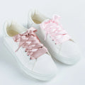1 Pair Satin Silk Ribbon Shoelaces for Sneaker Shoe Laces Canvas Shoe Laces 2cm Width 80cm/100cm/120cm Length Shoelace