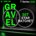 10PLUS 650B Gravel Wheelset Road Disc Carbon Wheels Tubeless 36T star Ratchet System Pillar 1423