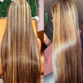 13x6 Extra Wide HD Lace P4/27 Highlight Straight Wig 200% High Density Silky Long Hair 13x4 Optional 16-40 Inch Pre Plucked Natural Hairline Glueless Wig