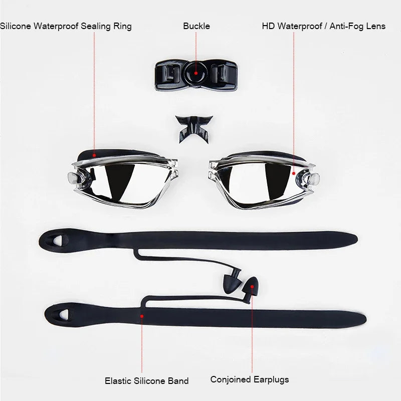 Prescription Myopia Swim Goggles Anti-Fog Waterproof | SAMAG