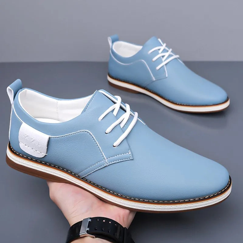 DIMANYU Men Casual Derby Shoes Lace‑Up Business Casual Men's Oxford Shoes Comfort Male Daily Walking Dress Footwear