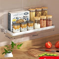 Foldable kitchen Storage Rack Fridge Organizer Storage Tray Clear Food Storage Organizer Spice Rack kitchen Organizer